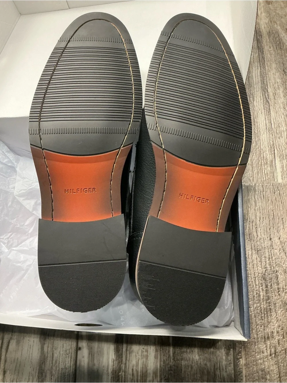 Tommy Hilfiger Black Chukka Boot with Brown Sole Trim Size 9